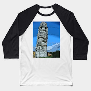 Leaning Tower of Pisa bywhacky Baseball T-Shirt